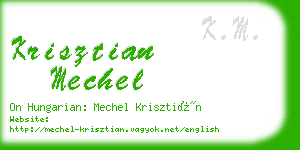 krisztian mechel business card